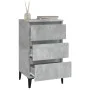 Betongrauer Nachttisch aus Sperrholz, 40 x 35 x 70 cm von vidaXL, Nachttische - Ref: Foro24-819672, Preis: 58,07 €, Rabatt: %