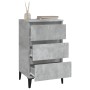 Mesita de noche madera contrachapada gris hormigón 40x35x70 cm de vidaXL, Mesitas de noche - Ref: Foro24-819672, Precio: 59,2...