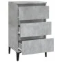 Betongrauer Nachttisch aus Sperrholz, 40 x 35 x 70 cm von vidaXL, Nachttische - Ref: Foro24-819672, Preis: 58,07 €, Rabatt: %