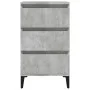 Betongrauer Nachttisch aus Sperrholz, 40 x 35 x 70 cm von vidaXL, Nachttische - Ref: Foro24-819672, Preis: 58,07 €, Rabatt: %