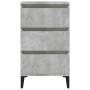 Mesita de noche madera contrachapada gris hormigón 40x35x70 cm de vidaXL, Mesitas de noche - Ref: Foro24-819672, Precio: 59,2...