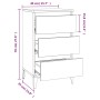 Mesita de noche madera contrachapada gris hormigón 40x35x70 cm de vidaXL, Mesitas de noche - Ref: Foro24-819672, Precio: 59,2...