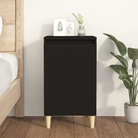 Mesita de noche madera contrachapada negro 40x35x70 cm de vidaXL, Mesitas de noche - Ref: Foro24-819630, Precio: 45,47 €, Des...
