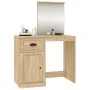 Sonoma oak plywood mirror dressing table 90x50x132.5cm by vidaXL, Bedroom Dressers - Ref: Foro24-816763, Price: 89,59 €, Disc...