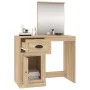 Sonoma oak plywood mirror dressing table 90x50x132.5cm by vidaXL, Bedroom Dressers - Ref: Foro24-816763, Price: 89,59 €, Disc...