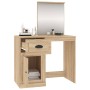 Tocador espejo madera contrachapada roble Sonoma 90x50x132,5cm de vidaXL, Tocadores para dormitorios - Ref: Foro24-816763, Pr...