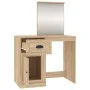 Sonoma oak plywood mirror dressing table 90x50x132.5cm by vidaXL, Bedroom Dressers - Ref: Foro24-816763, Price: 89,59 €, Disc...