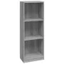 3-level Sonoma gray plywood bookshelf 40x24x109 cm by vidaXL, Bookcases and shelves - Ref: Foro24-819255, Price: 34,44 €, Dis...