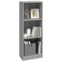 3-level Sonoma gray plywood bookshelf 40x24x109 cm by vidaXL, Bookcases and shelves - Ref: Foro24-819255, Price: 34,44 €, Dis...