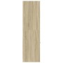 Armario botiquín madera de ingeniería negro 40x41x144,5 cm
