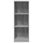 3-level Sonoma gray plywood bookshelf 40x24x109 cm by vidaXL, Bookcases and shelves - Ref: Foro24-819255, Price: 34,44 €, Dis...