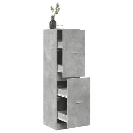 Armario botiquín madera ingeniería gris hormigón 40x41x144,5 cm en Taquillas y armarios de almacenamiento | Comprar online en Fo