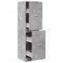 Armario botiquín madera ingeniería gris hormigón 40x41x144,5 cm en Taquillas y armarios de almacenamiento | Comprar online en Fo