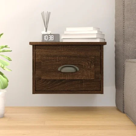 Mesita de noche de pared color marrón roble 41,5x36x28 cm de vidaXL, Mesitas de noche - Ref: Foro24-816390, Precio: 34,09 €, ...