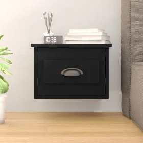 Black wall bedside table 41.5x36x28 cm by vidaXL, Nightstands - Ref: Foro24-816378, Price: 31,80 €, Discount: %