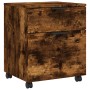 Aktenschrank aus geräuchertem Eichensperrholz Räder 45x38x54cm von vidaXL, Aktenschränke - Ref: Foro24-817135, Preis: 39,62 €...