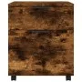 Smoked oak plywood wheeled filing cabinet 45x38x54cm by vidaXL, Filing cabinets - Ref: Foro24-817135, Price: 39,34 €, Discoun...