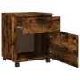 Smoked oak plywood wheeled filing cabinet 45x38x54cm by vidaXL, Filing cabinets - Ref: Foro24-817135, Price: 39,34 €, Discoun...
