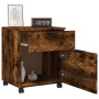 Aktenschrank aus geräuchertem Eichensperrholz Räder 45x38x54cm von vidaXL, Aktenschränke - Ref: Foro24-817135, Preis: 39,62 €...
