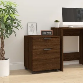 Oak Sonoma plywood wheeled filing cabinet 45x38x54 cm by vidaXL, Filing cabinets - Ref: Foro24-817137, Price: 49,68 €, Discou...