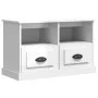 Sperrholz TV-Möbel glänzend weiß 80x35x50 cm von vidaXL, TV-Möbel - Ref: Foro24-816282, Preis: 61,31 €, Rabatt: %