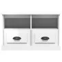 Sperrholz TV-Möbel glänzend weiß 80x35x50 cm von vidaXL, TV-Möbel - Ref: Foro24-816282, Preis: 61,31 €, Rabatt: %
