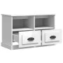 Sperrholz TV-Möbel glänzend weiß 80x35x50 cm von vidaXL, TV-Möbel - Ref: Foro24-816282, Preis: 61,31 €, Rabatt: %