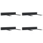 Estantes de pared de jardín para herramientas 4 uds acero negro