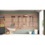 Estantes de pared de jardín para herramientas 4 uds acero negro
