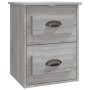 Mesita de noche de pared 2 uds gris Sonoma 41,5x36x53 cm de vidaXL, Mesitas de noche - Ref: Foro24-816405, Precio: 81,34 €