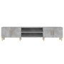 Mueble de TV madera contrachapada gris hormigón 180x31,5x40 cm