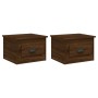 Wall-mounted bedside tables 2 units brown oak color 41.5x36x28cm by vidaXL, Nightstands - Ref: Foro24-816391, Price: 61,66 €,...