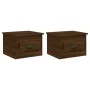 Wand-Nachttische 2 Stk. braune Eiche Farbe 41,5x36x28cm von vidaXL, Nachttische - Ref: Foro24-816391, Preis: 60,90 €, Rabatt: %
