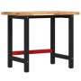 Banco de trabajo madera maciza acacia rectangular 100x60x83 cm
