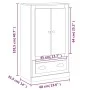 Aparador de madera contrachapada blanco 60x35,5x103,5 cm de vidaXL, Aparadores - Ref: Foro24-816296, Precio: 97,14 €, Descuen...