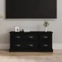 Black plywood TV cabinet 100x35.5x45 cm by vidaXL, TV Furniture - Ref: Foro24-816449, Price: 86,54 €, Discount: %