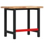 Banco de trabajo madera maciza acacia rectangular 100x60x83 cm
