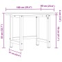 Banco de trabajo madera maciza acacia rectangular 100x60x83 cm