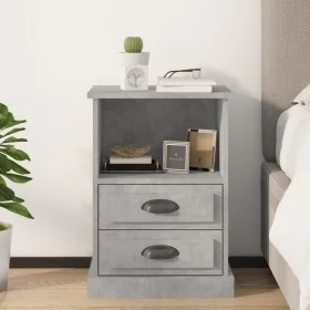 Mesita de noche gris hormigón 43x36x60 cm de vidaXL, Mesitas de noche - Ref: Foro24-816336, Precio: 66,78 €, Descuento: %