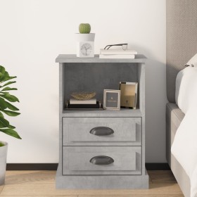 Mesita de noche gris hormigón 43x36x60 cm de vidaXL, Mesitas de noche - Ref: Foro24-816336, Precio: 67,99 €, Descuento: %