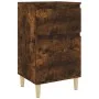 Mesita de noche color roble ahumado 40x35x70 cm de vidaXL, Mesitas de noche - Ref: Foro24-819702, Precio: 37,36 €, Descuento: %