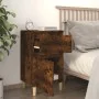 Mesita de noche color roble ahumado 40x35x70 cm de vidaXL, Mesitas de noche - Ref: Foro24-819702, Precio: 37,36 €, Descuento: %