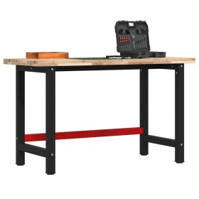 Banco de trabajo madera maciza acacia rectangular 140x60x83 cm