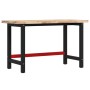 Banco de trabajo madera maciza acacia rectangular 140x60x83 cm