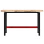 Banco de trabajo madera maciza acacia rectangular 140x60x83 cm