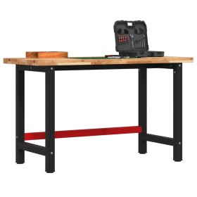 Banco de trabajo madera maciza acacia rectangular 140x60x83 cm