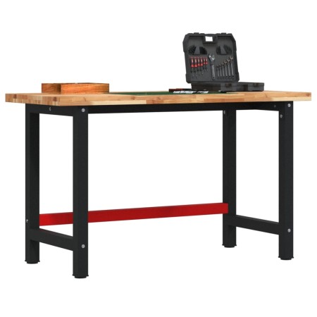 Banco de trabajo madera maciza acacia rectangular 140x60x83 cm