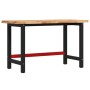 Banco de trabajo madera maciza acacia rectangular 140x60x83 cm