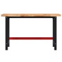 Banco de trabajo madera maciza acacia rectangular 140x60x83 cm
