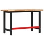 Banco de trabajo madera maciza acacia rectangular 140x60x83 cm